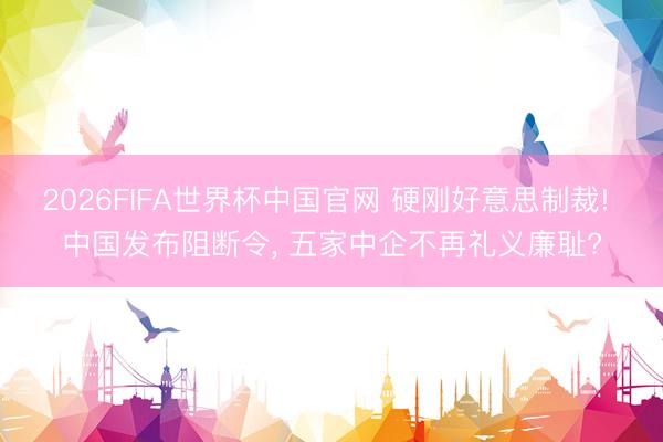2026FIFA世界杯中国官网 硬刚好意思制裁! 中国发布阻断令， 五家中企不再礼义廉耻?